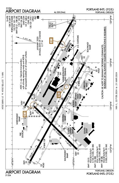 Portland Intl Portland, OR (KPDX): AIRPORT DIAGRAM (APD)
